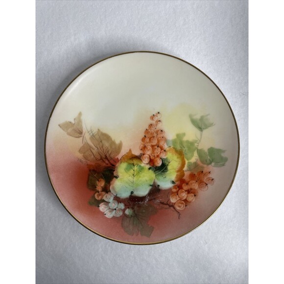 GERMANY Thomas Bavaria Hand Painted Flowers Plate Gold Gilded 7.5” - Picture 4 of 10